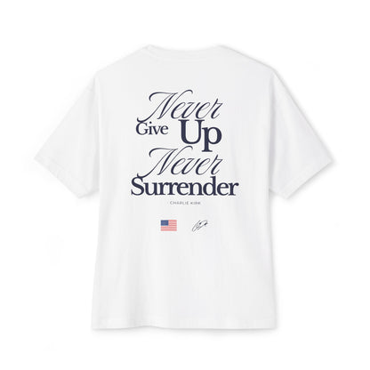 CHARLIE "NEVER SURRENDER" OVERSIZED WHITE